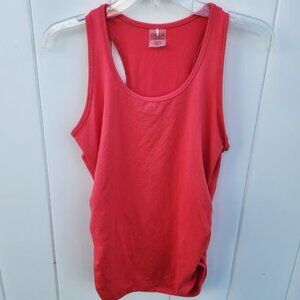 CALIA by Carrie Underwood Women's Pink Red Ruched Racerback Tank - Size S